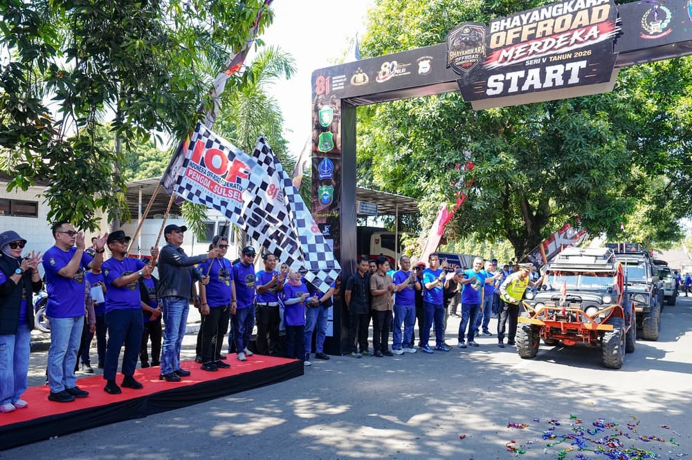 Gubernur Andi Sudirman Lepas 500 Peserta Bhayangkara Off-Road Merdeka Seri V 2026