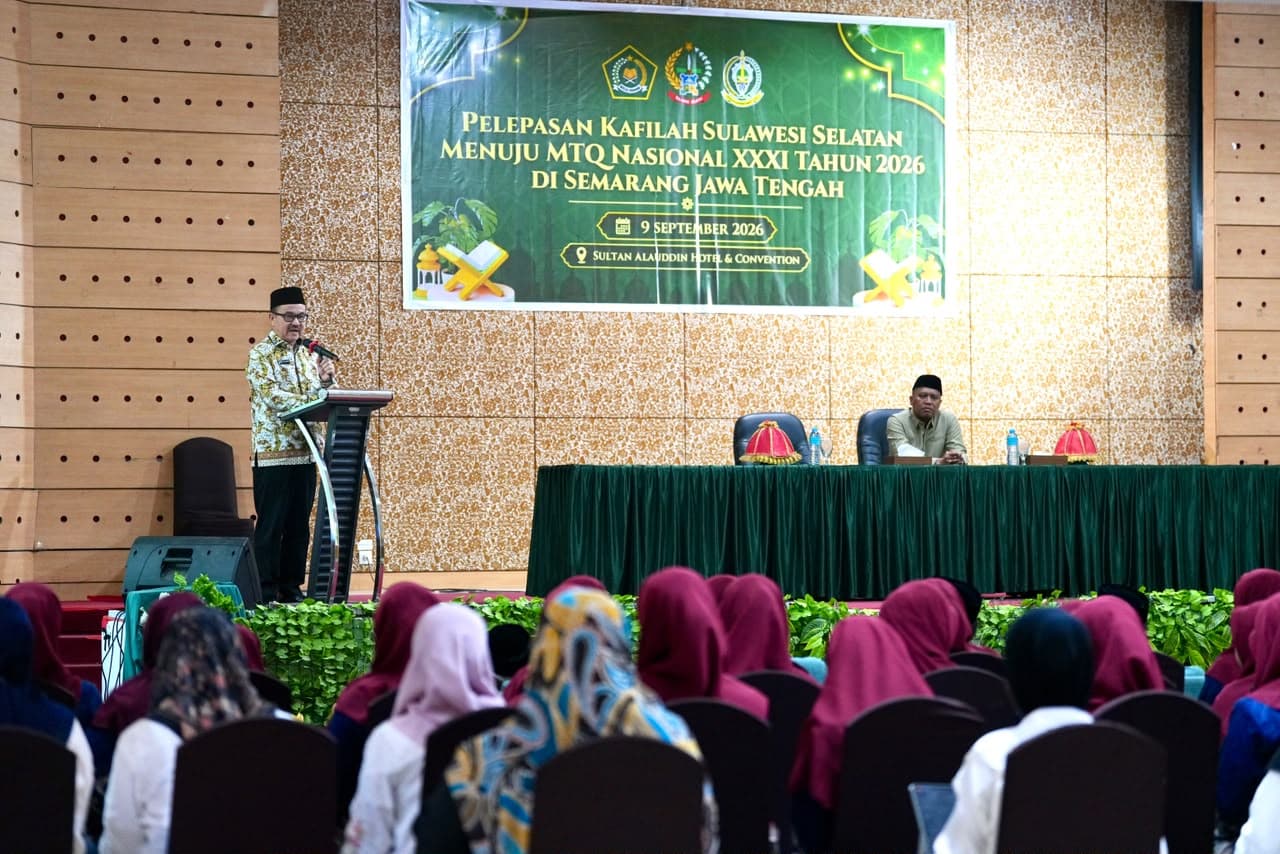 Jufri Rahman Lepas Kafilah Sulsel ke MTQ Nasional 2026 di Semarang