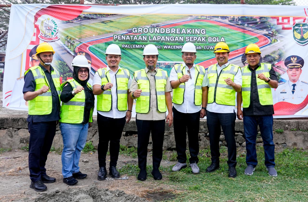 Gubernur Andi Sudirman Groundbreaking Revitalisasi Lapangan Sepak Bola Pallempang Luwu